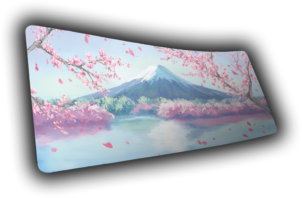 "Fuji Bloom" — Cherry Blossom Deskmat